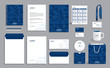 © svan9422 - Corporate identity design template with dark blue geometric background