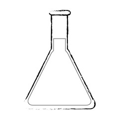 Poster - sketch test tube laboratory chemistry glass vector illustration