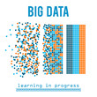 © newb1 - Big data visualization. Machine learning algorithms. Analysis of information. Visual data infographics design. Science and technology vector background.