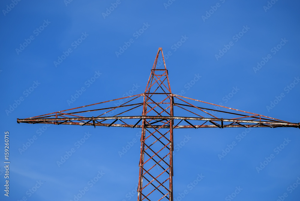 Old abandoned rusty Electrical Transmission Tower (Electricity Pylon ...