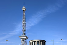 Germany, Berlin, Charlottenburg, Near AVUS: Berlin Radio Tower. The Former Broadcasting Tower Has Been Designed By The Architect Heinrich Straumer And Is Part Of The Messe Berlin Trade Fair Area.