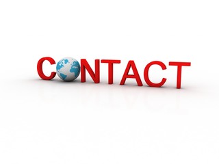 Poster - 3d rendering contact with globe
