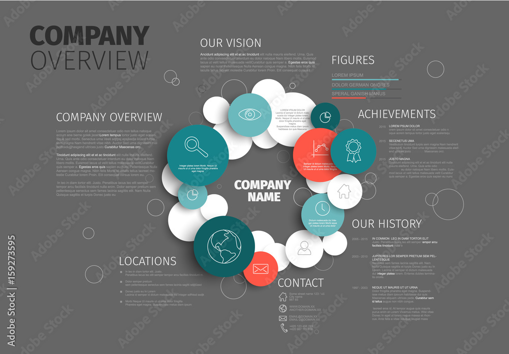 Vector Company infographic overview design template Stock Vector ...