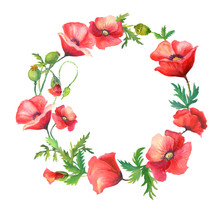 Wreath Of Red Poppies