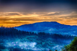 Fototapeta Na ścianę - Background of Carpathian mountains landscape in Ukraine
