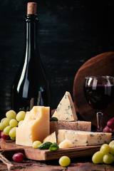 various types of cheese still life