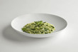 Bowl of risotto with asparagus