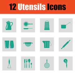 Sticker - Utensils icon set