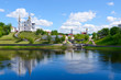 Beautiful view of historical center of Vitebsk over Western Dvina, Belarus
