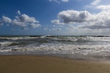 Fototapeta Morze - Beach with sea shaken-2