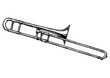 illustration of trombone