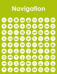 Poster - Set of navigation simple icons