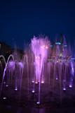 Fototapeta Łazienka - Glowing fountain at night
