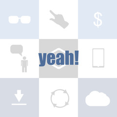 Poster - social concept. text we can help you . Infographic template for presentations or information banner