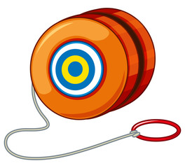 Wall Mural - orange yoyo with red ring