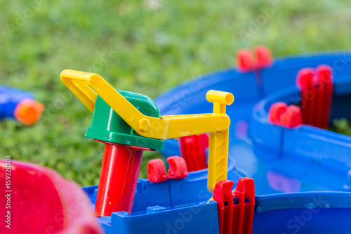 Plastik Spielsachen Im Garten Buy This Stock Photo And Explore