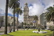 Uruguay - Montevideo - Centrally located Salvo Palace (Palacio Salvo) seen from Plaza Independencia (Independence square)