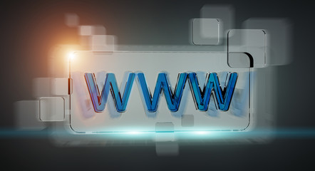 Wall Mural - 3d rendering www web icon bar