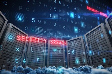 Poster - Composite image of virus background