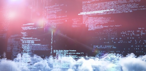 Poster - Composite image of blue codes