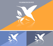 Invitational Business Card Template Or Web Banner Design With Humming Bird Icon