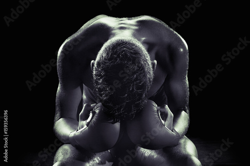 Fotografía Defeat concept, stress and pain, emotion of frustration