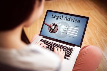Poster - Composite image of graphic interface of lawyer contact form 