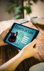 Poster - Composite image of graphic interface of lawyer contact form 