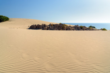 Sand dunes on Patara beach. Turkey