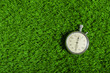 © fotofabrika - Silver chronometer on green grass