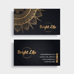 Business Card. Vintage decorative elements