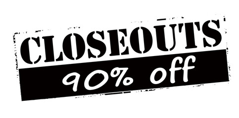 Sticker - Closeouts ninety percent off