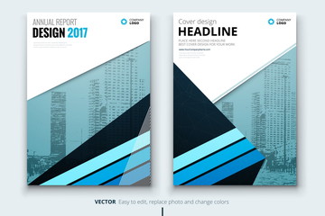 Wall Mural - Corporate business annual report cover, brochure or flyer design. Leaflet presentation. Catalog with abstract geometric background. Modern publication poster magazine, layout, template.