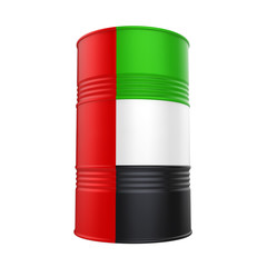 Wall Mural - United Arab Emirates Flag Oil Barrel