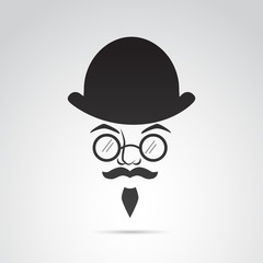 Wall Mural - retro gentleman vector icon.