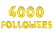 four thousand followers, gold color