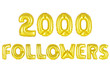 two thousand followers, gold color