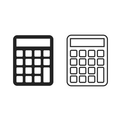 Fototapete - Calculator icon set, vector simple illustration.