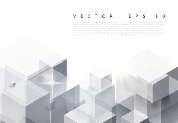 Wall Mural - vector illustration of white background with gray abstract polygon pattern. an excellent advertising