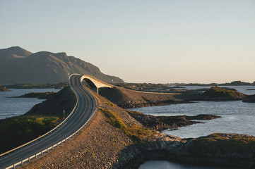 Picturesque landscape  with road