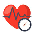 © Nikolai Titov - Blood pressure concept with blood pressure meter and heart, vector illustration in flat style