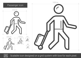 Wall Mural - Passenger line icon.