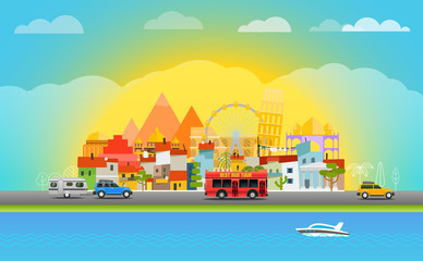 Poster - Travel vector illustration