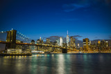 Fototapeta  - Brooklyn Bridge and Manhattan Skyline at night