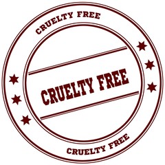 Wall Mural - CRUELTY FREE simple red stamp