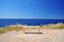 Bench By Sea Seaside Background