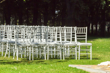  Beautiful wedding decorations for the ceremony outside in sunny
