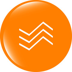 Poster - wave web icon. Application web button. isolated on white