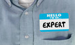Expert Name Tag Sticker Shirt Worker Employee Staff 3d Illustration