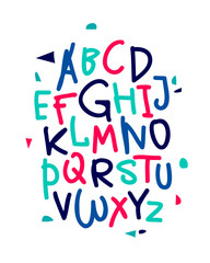 Wall Mural - Hand drawn vector alphabet